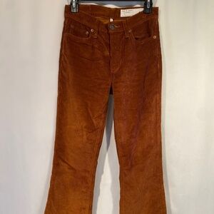 Rag & Bone Peyton Corduroy Bootcut Women’s Pants, Gold Brown, Size 25